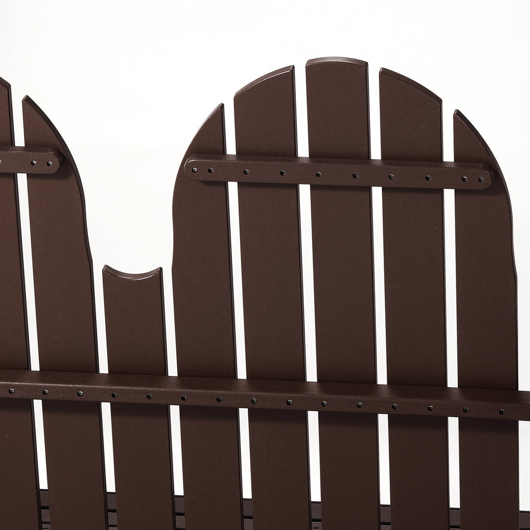 St. Augustine 4ft Outdoor HDPE Poly Farmhouse Hanging Porch Swing With Cup Holders