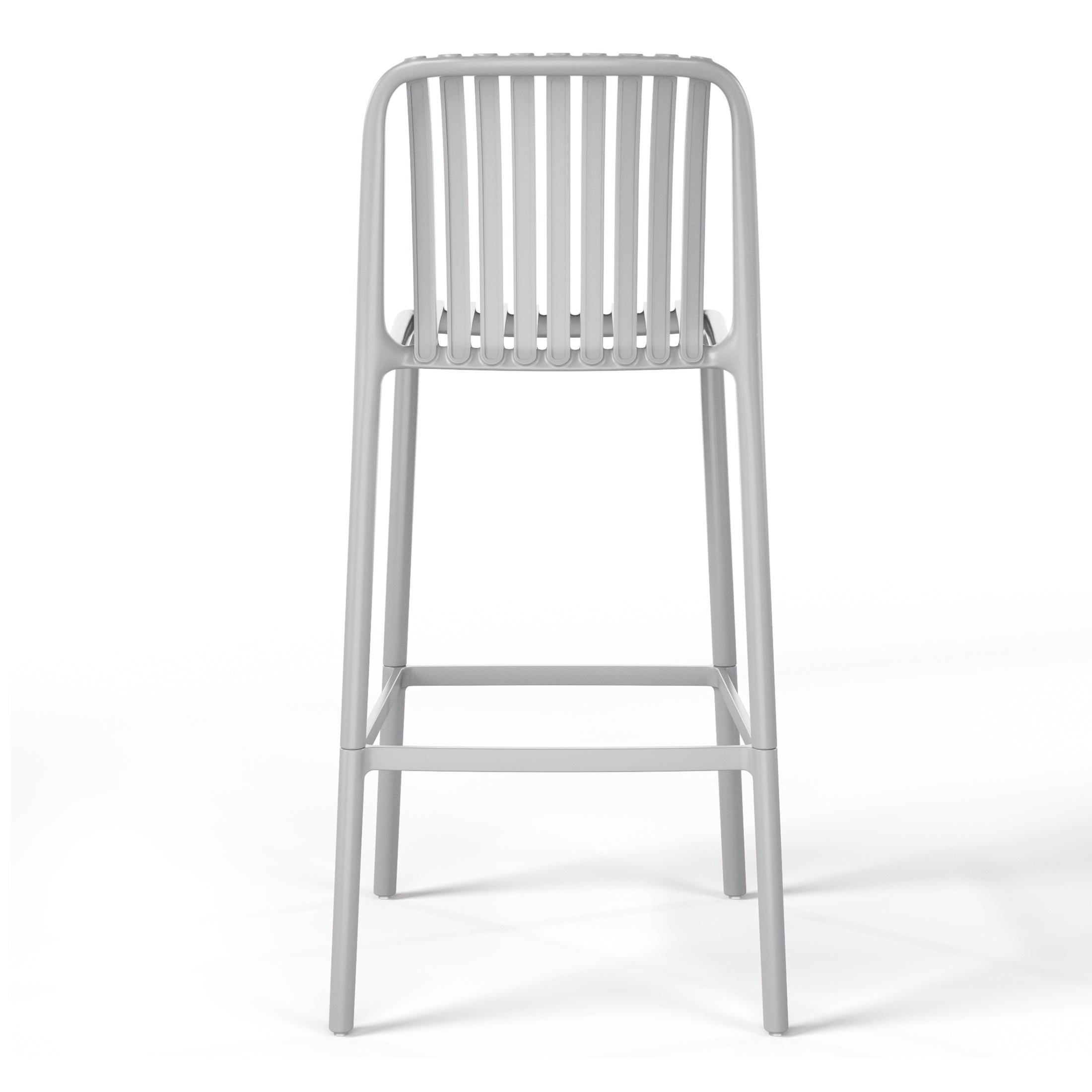 Playa 29.5" Outdoor Modern Polypropylene Plastic Patio Bar Height Stools (Set of 2)