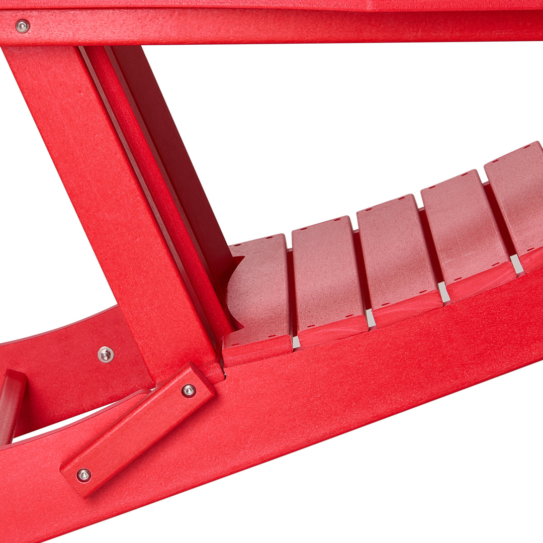 Malibu 3-Piece set Outdoor / Patio Poly Adirondack chair set with a side table ( 2 seater )