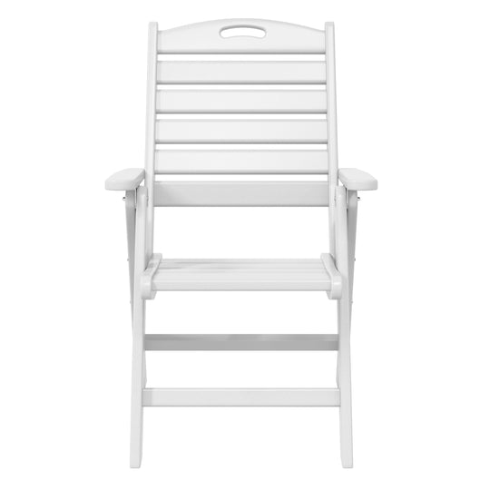 Azura HDPE Adjustable Highback Folding Outdoor Patio Dining Chairs Set of 2