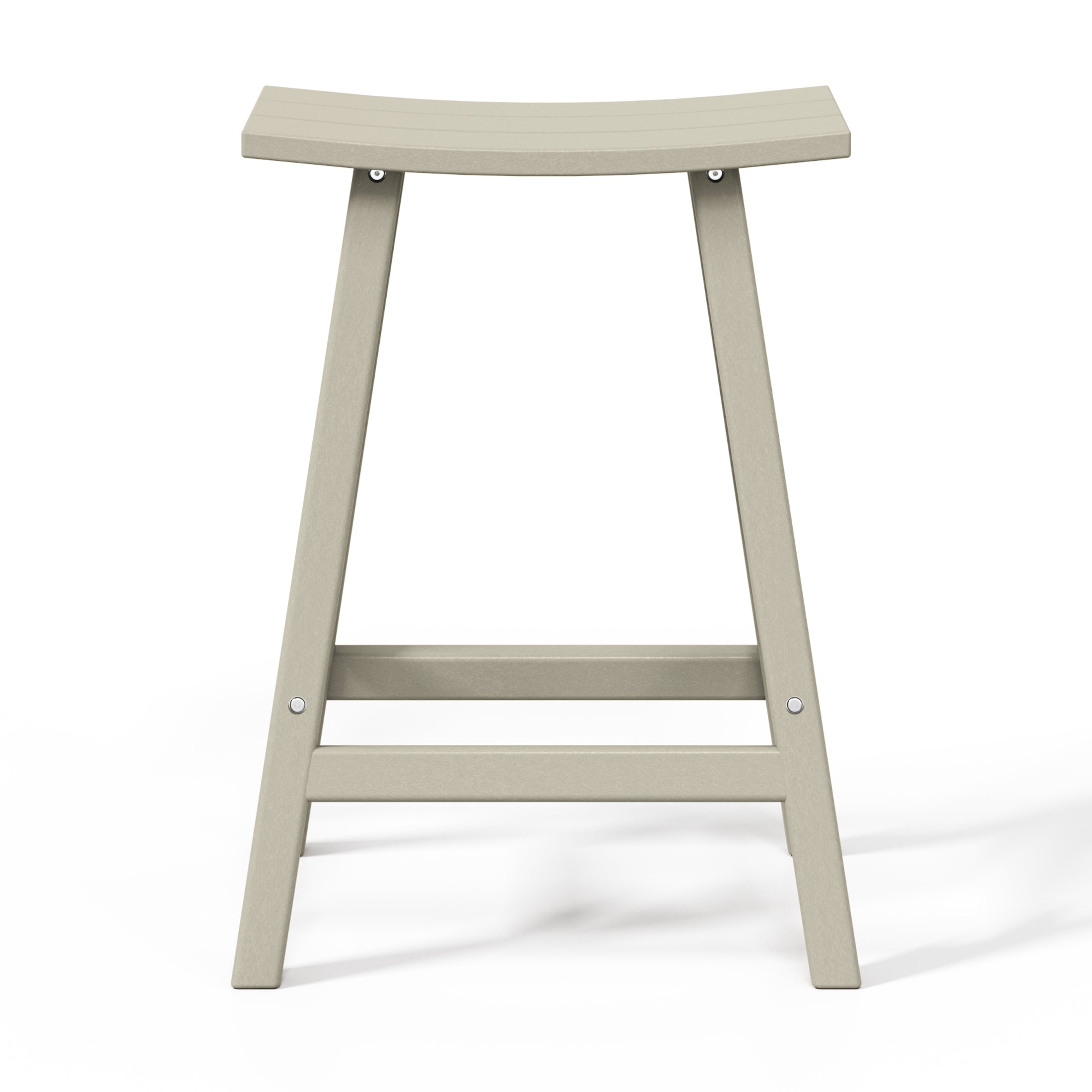 Malibu 24" HDPE Outdoor Patio Counter Height Bar Stools (Set of 2)