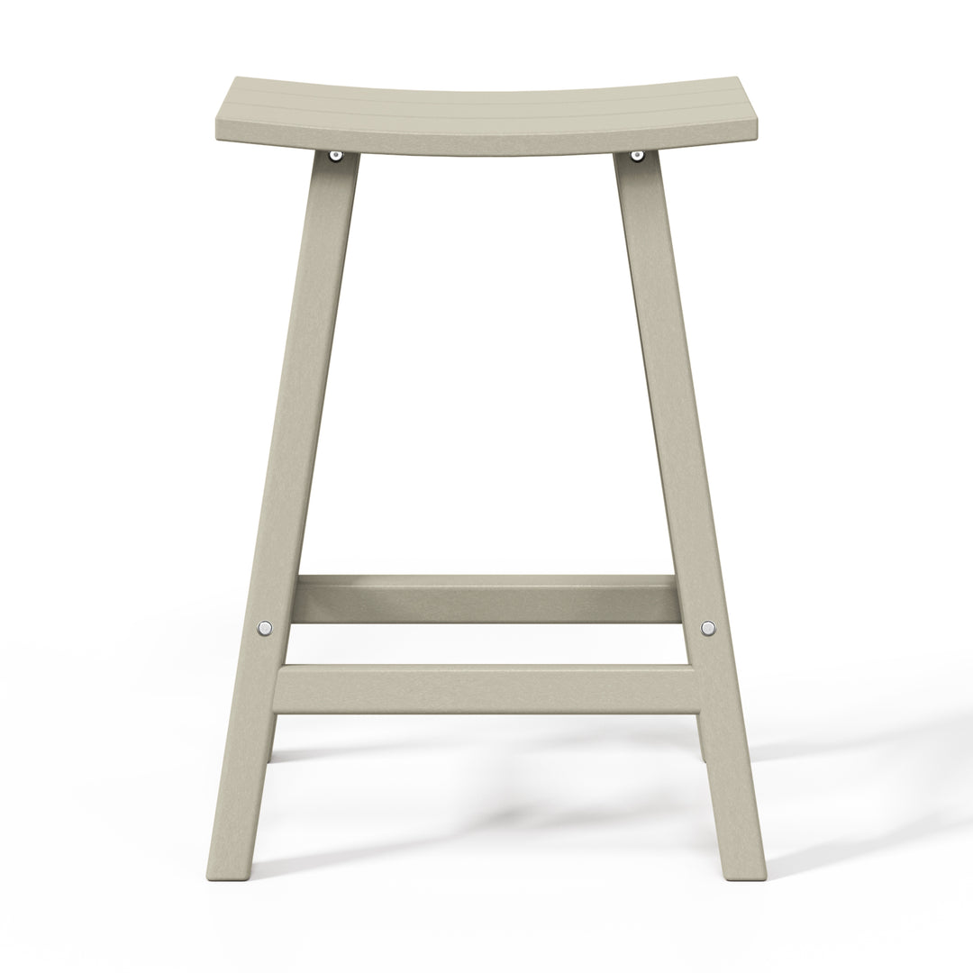 Malibu 24" HDPE Outdoor Patio Counter Height Bar Stool