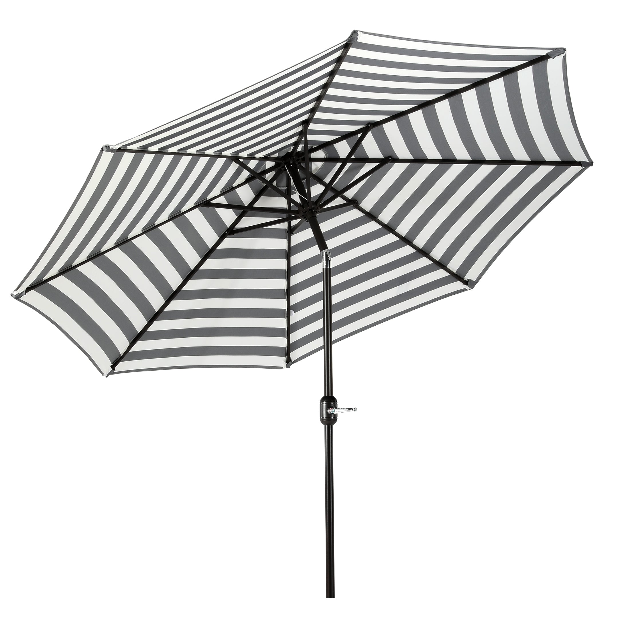 Paolo 9 ft. Patio Table Umbrella with Black color round free standing weight base kit