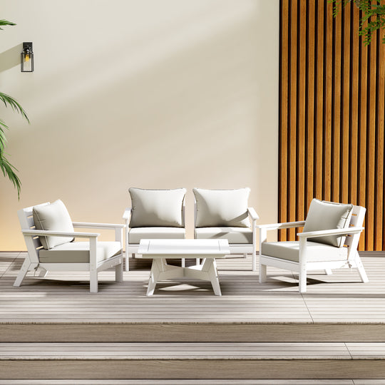 Avalon Outdoor 5-Piece Modular Sectional Patio Furniture Sofa Set