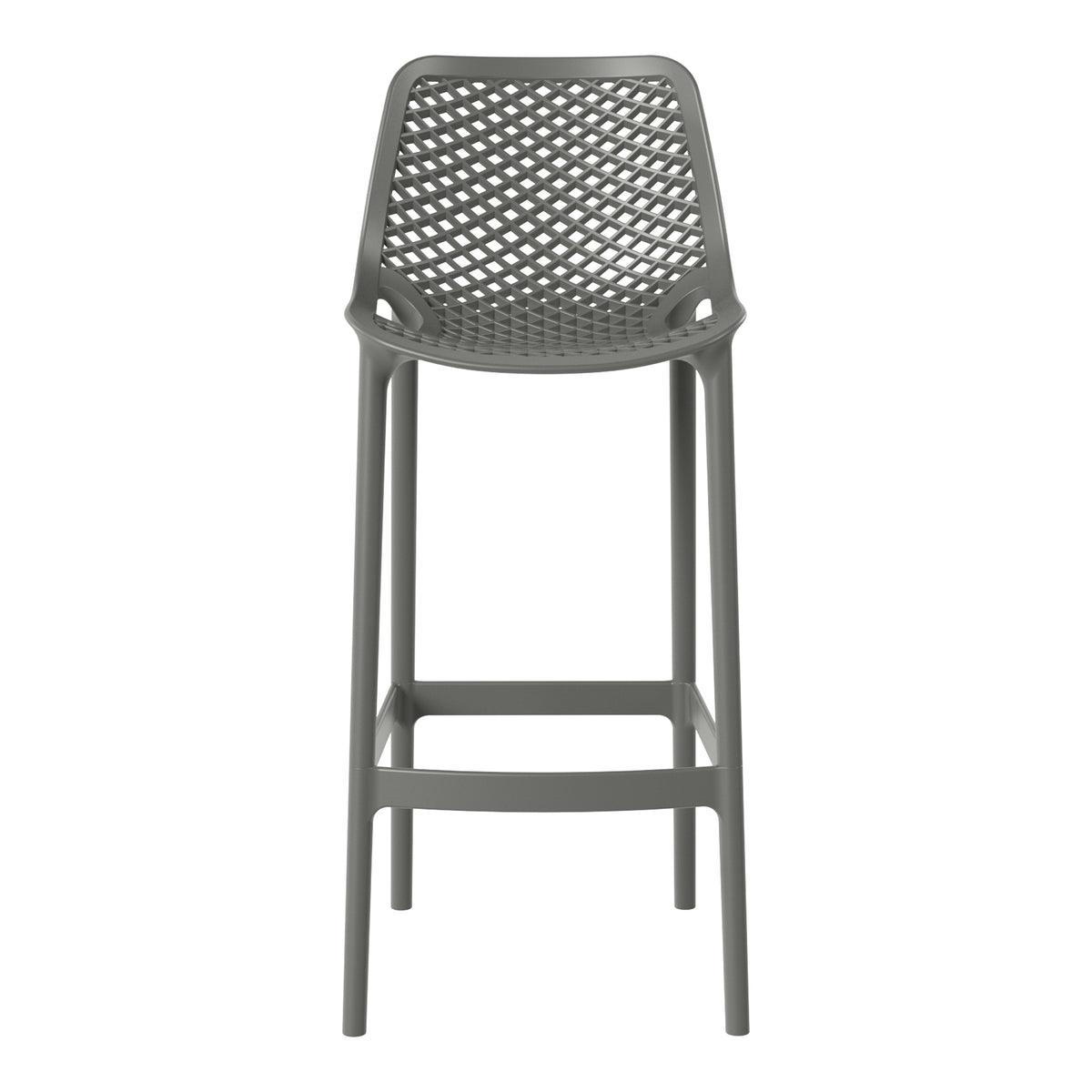 Playa 41.75" Outdoor Modern Polypropylene Plastic Patio Bar Height Stools (Set of 2)