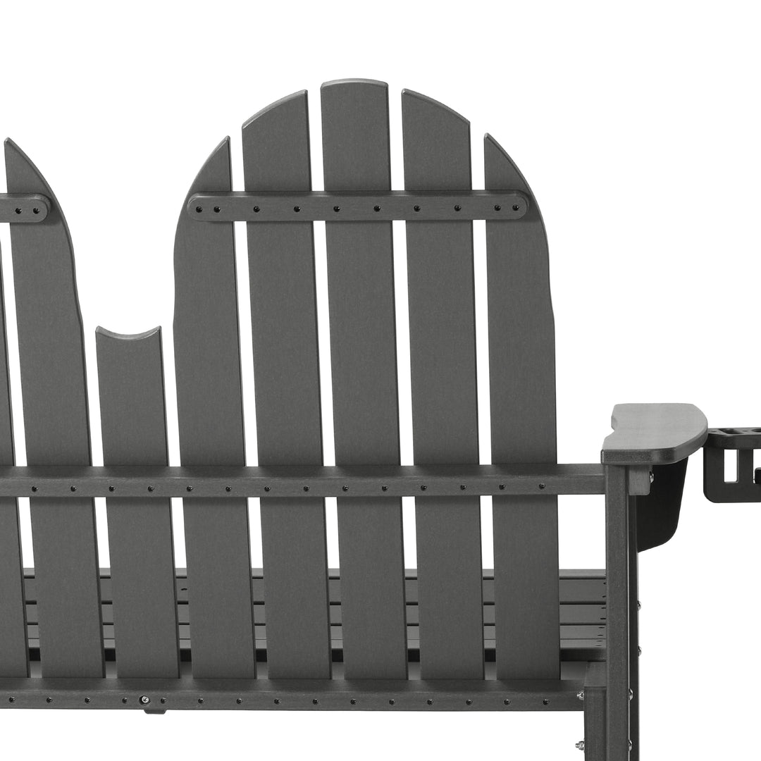 St. Augustine Outdoor Patio 49" HDPE Adirondack Garden Bench