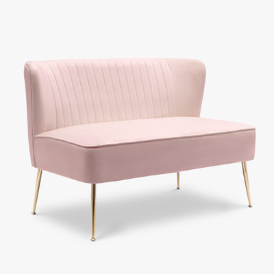 Phoebe 46" Wide Upholstered Velvet Love Seat Sofa