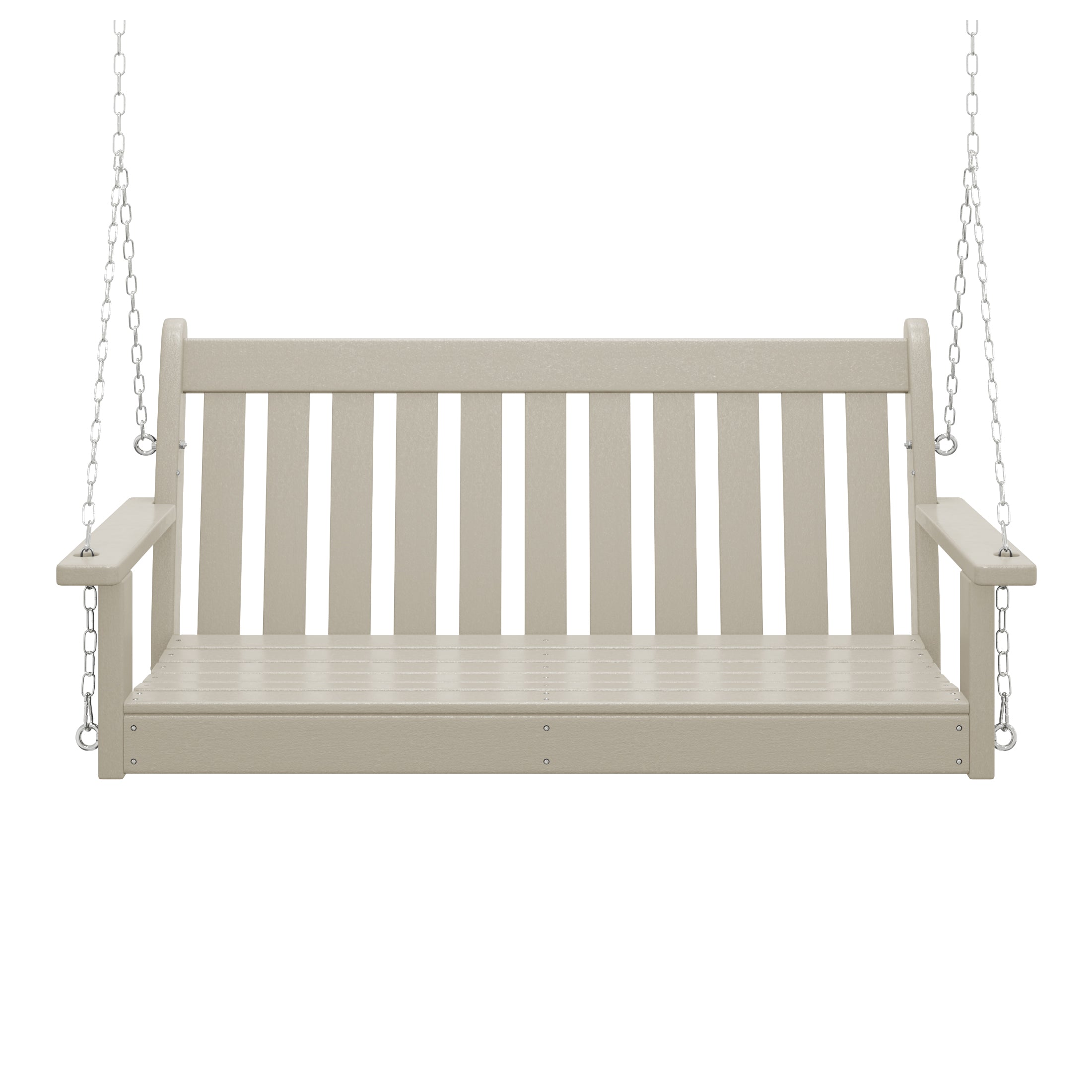 Malibu Outdoor Patio HDPE Hanging Front Porch Swing Bench