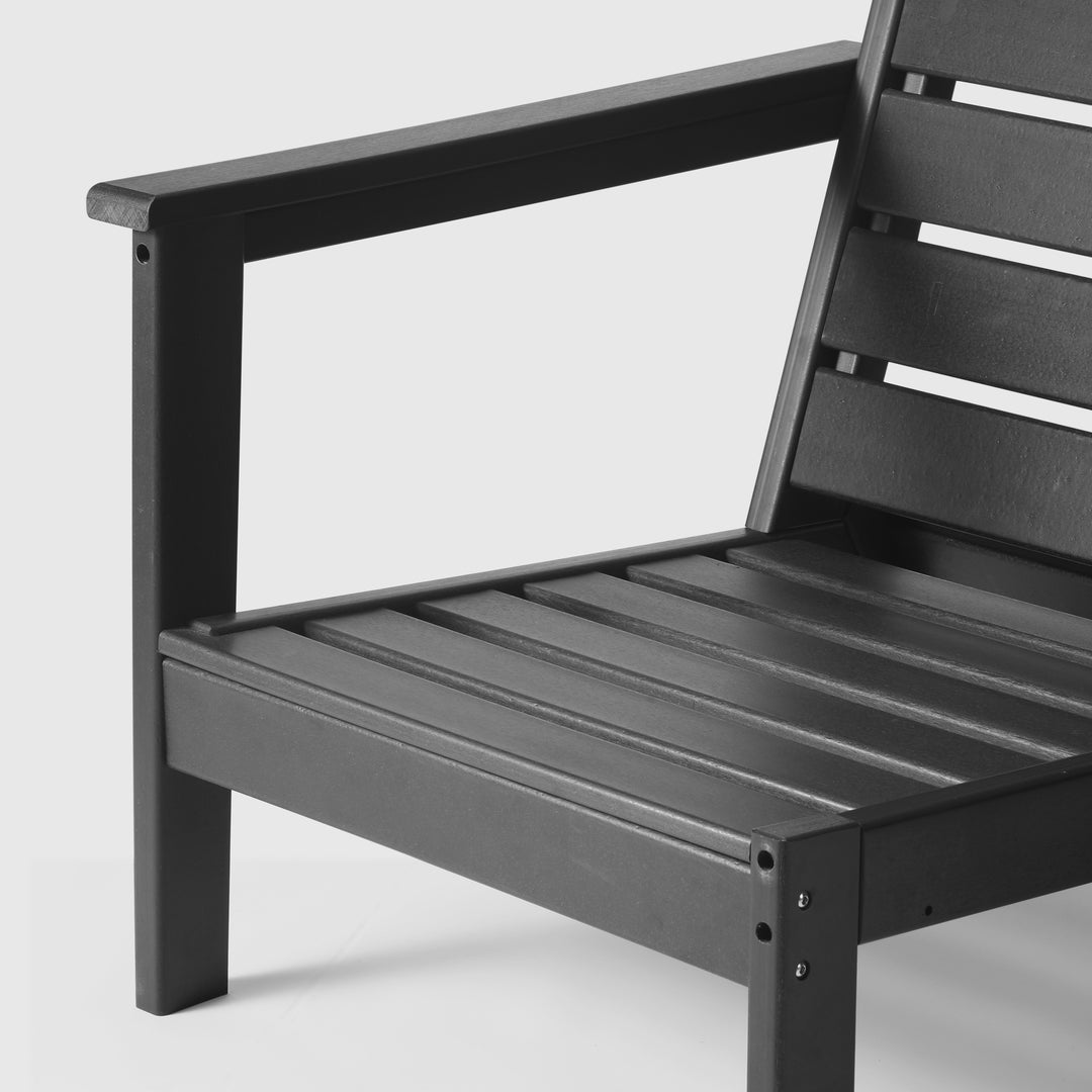 Avalon Outdoor Patio HDPE Left Arm Facing Deep Seating Corner Chair