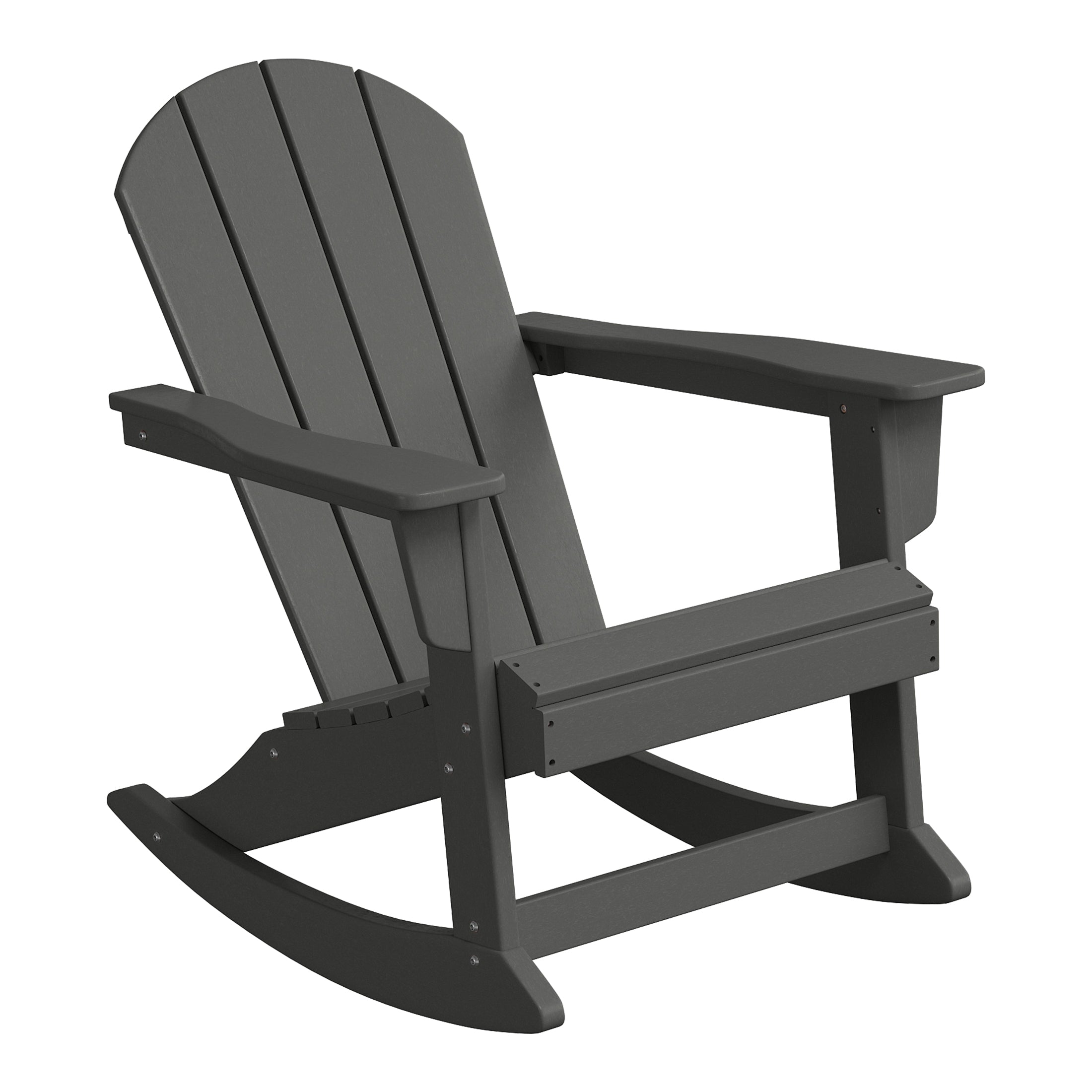 Malibu 3-Piece set Outdoor / Patio Poly Adirondack rocking chairs with a side table ( 2 seater )