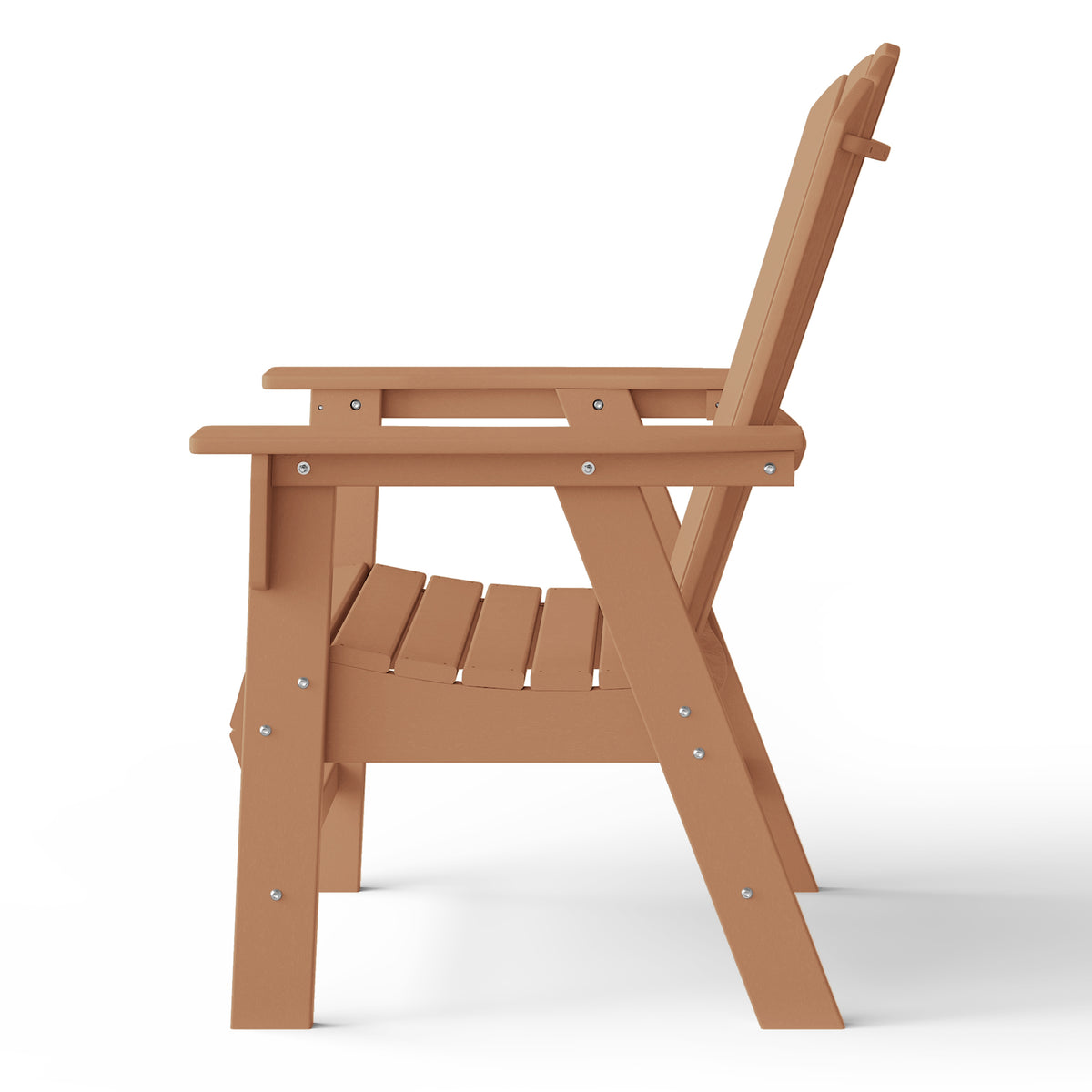 Dylan Outdoor Patio Shell-back Adirondack Dining Chair Weather Resistant