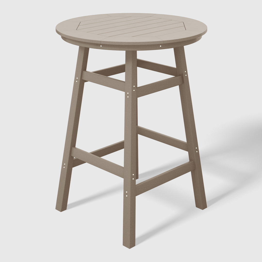Malibu Outdoor 35" HDPE Round Patio Bar Height Table
