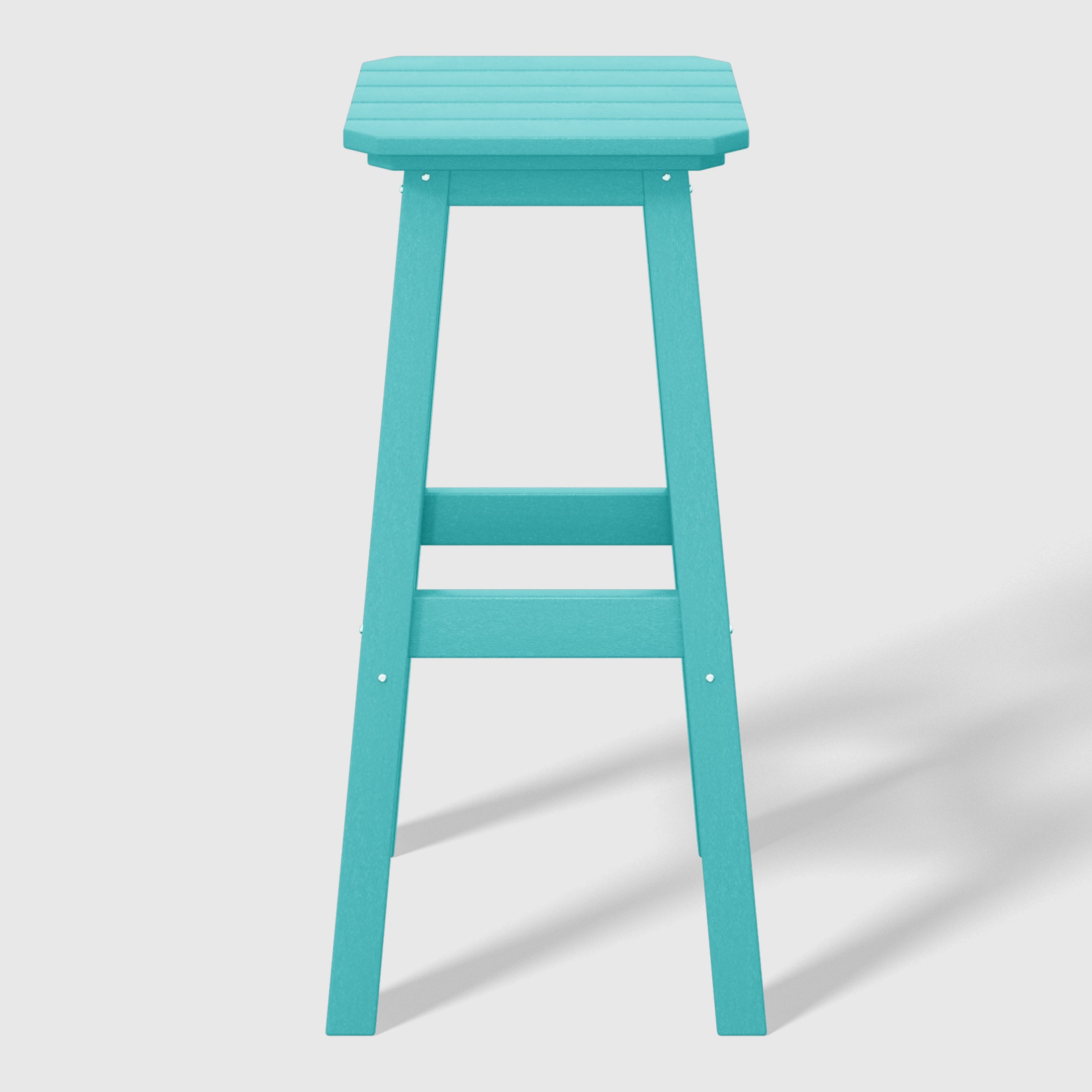 Malibu 29" HDPE Outdoor Patio Square Bar Stools (Set of 3)