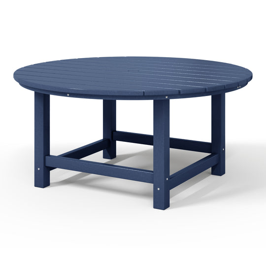 Malibu Low Outdoor HDPE Round Patio Coffee Table