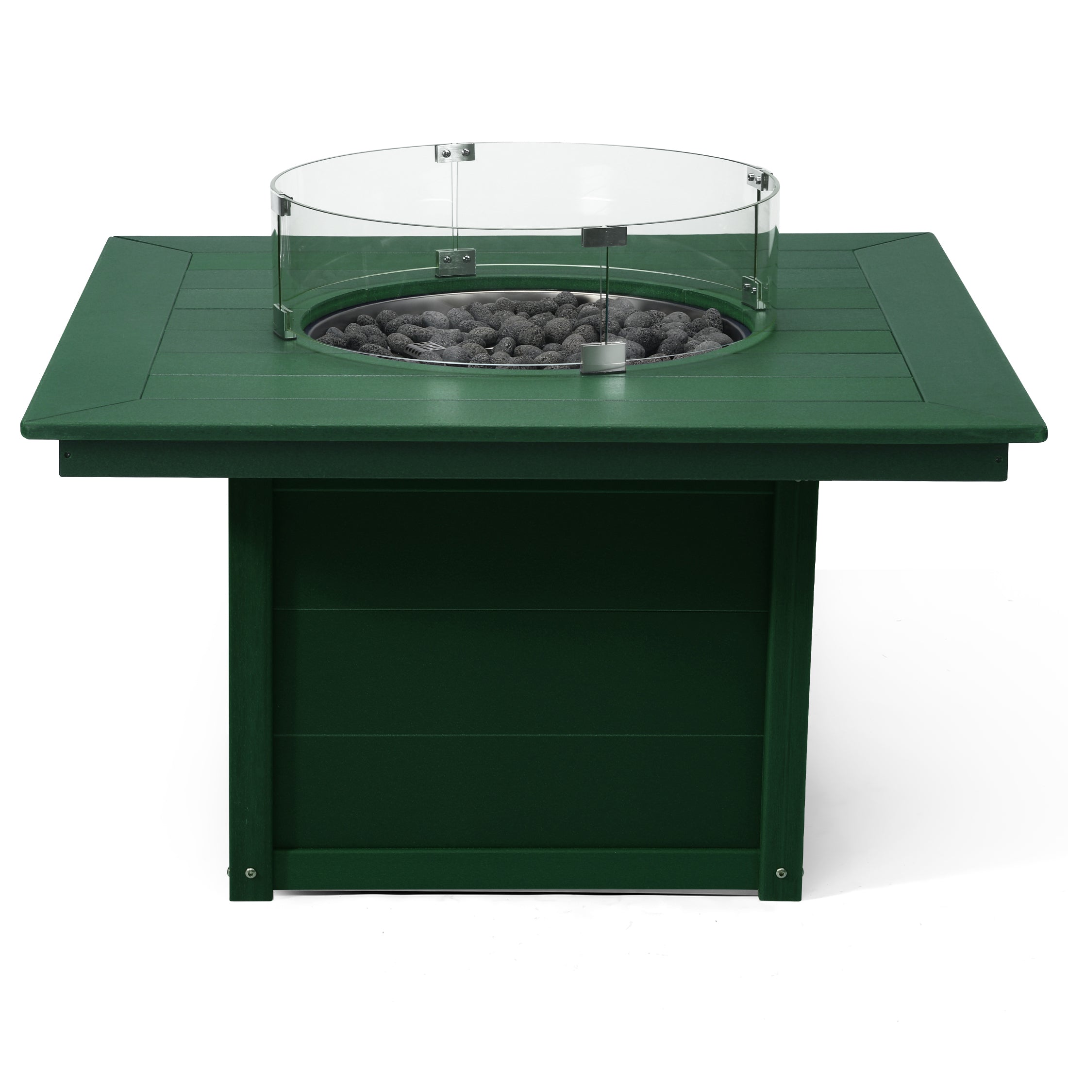 Helios 42" Modern Outdoor Patio Propane Square Fire Pit Table