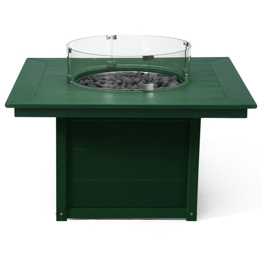 Helios 42" Modern Outdoor Patio Propane Square Fire Pit Table
