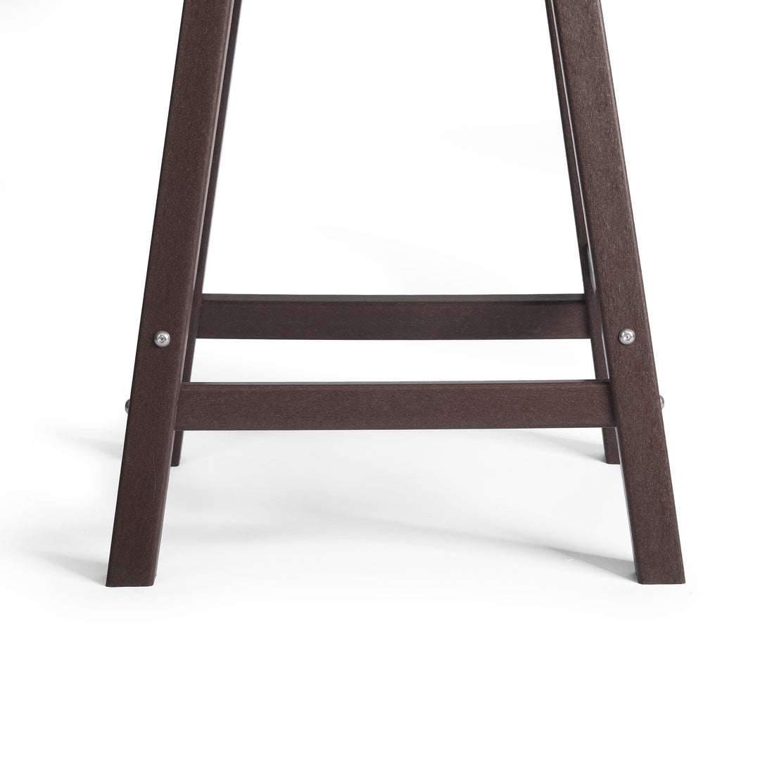 Malibu 24" HDPE Outdoor Patio Counter Height Bar Stools (Set of 2)