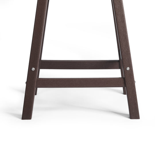 Malibu 24" HDPE Outdoor Patio Counter Height Bar Stools (Set of 2)