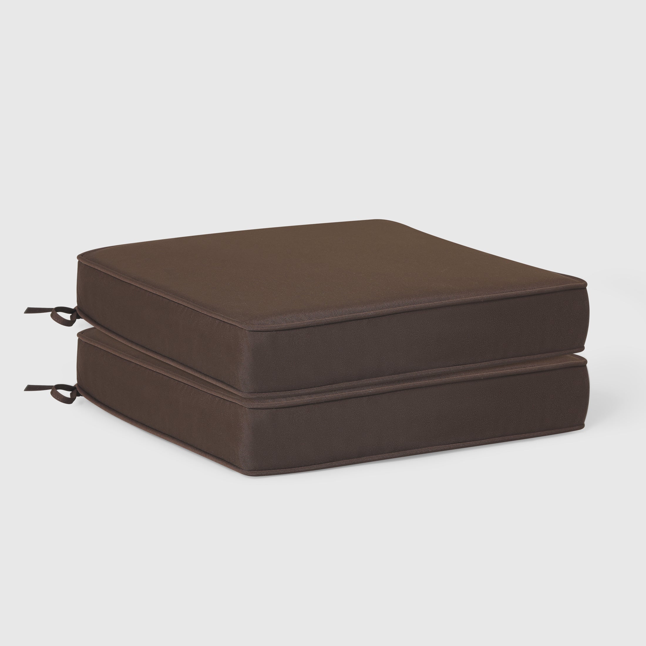 Solace Outdoor Patio Furniture Seat Chair Square Cushions with Piping. Set of 2, 20" x 19"