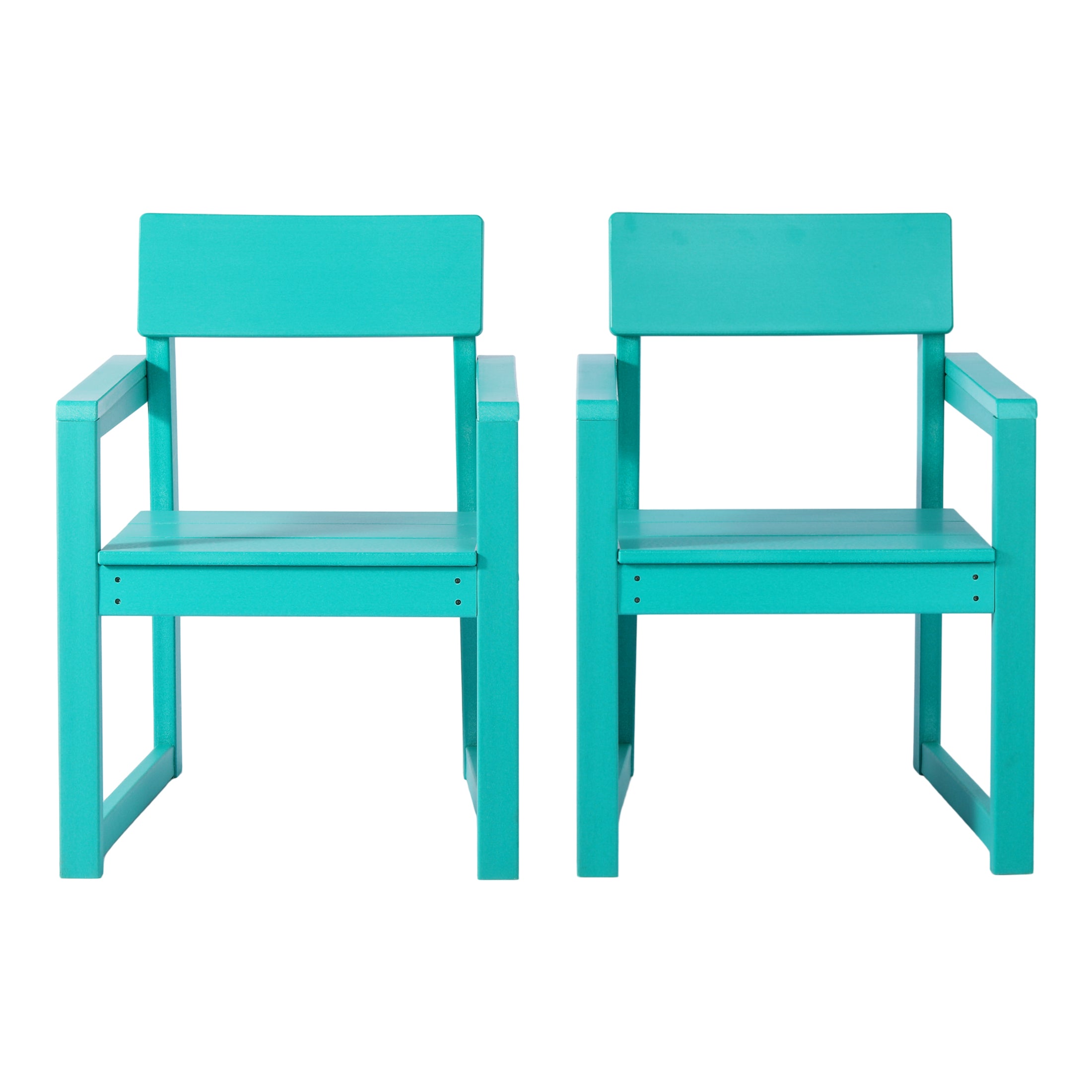 Paloma Modern HDPE Outdoor Patio Dining Arm Chairs (Set of 2)