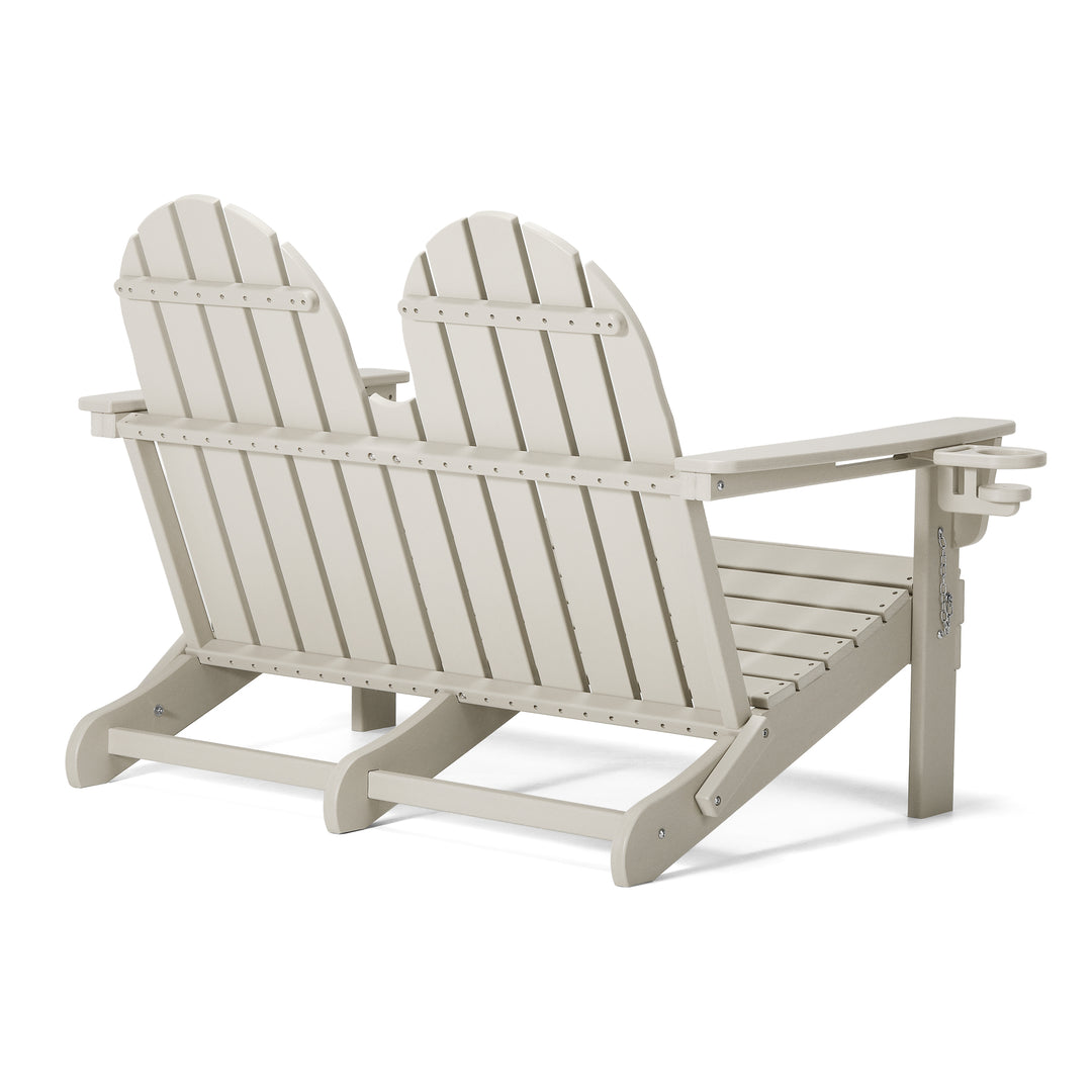 St. Augustine Outdoor Patio 49" HDPE Folding Adirondack Garden Bench