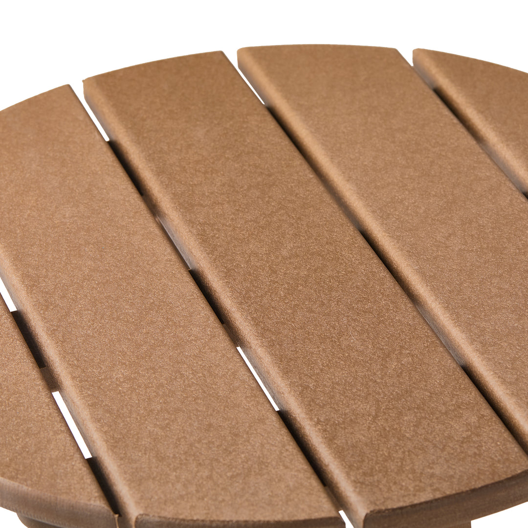 Malibu 2-Piece Outdoor Folding Adjustable Adirondack Chair with Cup Holder & Hideaway Ottoman and 18" Side Table