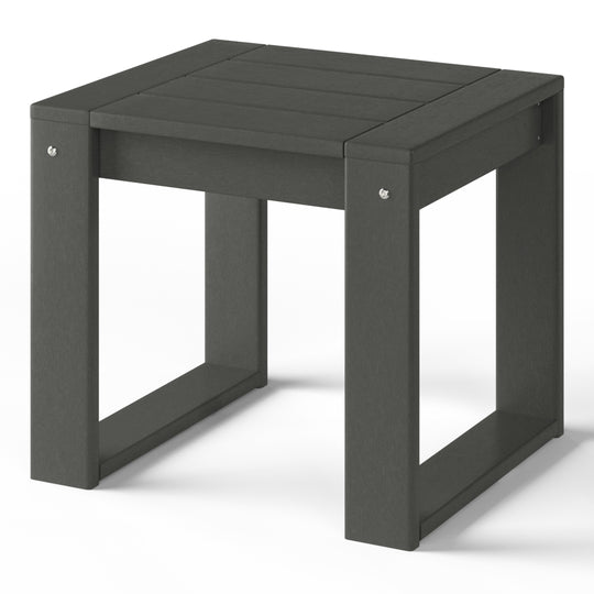 Montara Modern Outdoor HDPE Rectangle Patio Side Table