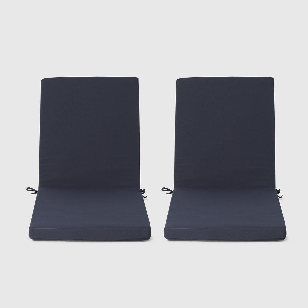 Solace Outdoor Chaise Lounge Chair Cushions Set of 2