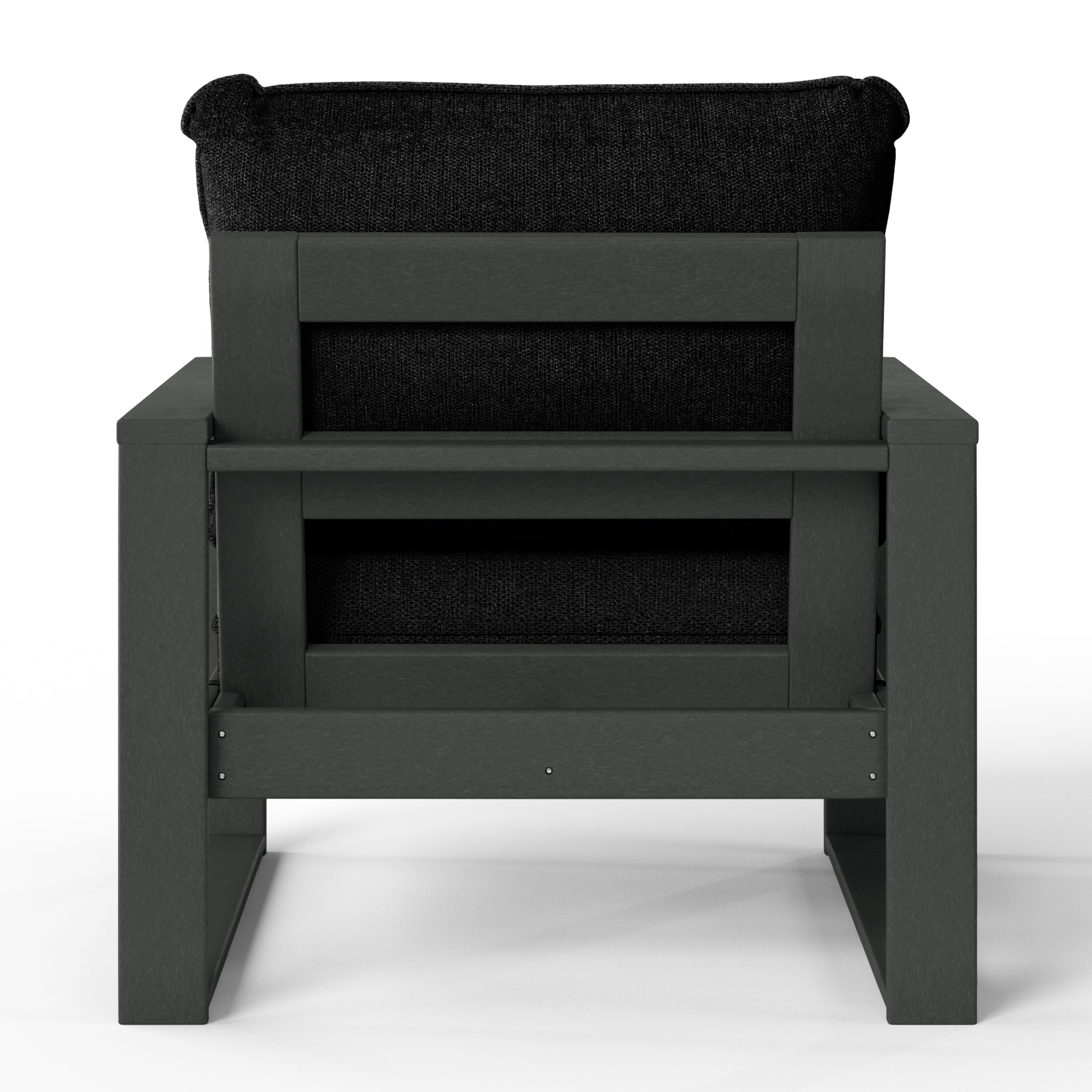 Montara Outdoor Modern HDPE Patio Club Chair with Waterproof Deep Seat Cushions
