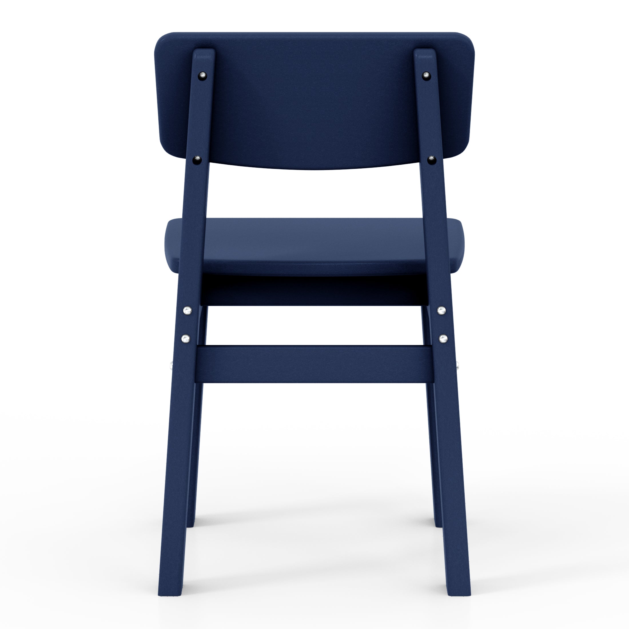 Tiny Terraces Outdoor HDPE Kids Modern Plastic Toddler Dining Chairs (Set of Two)