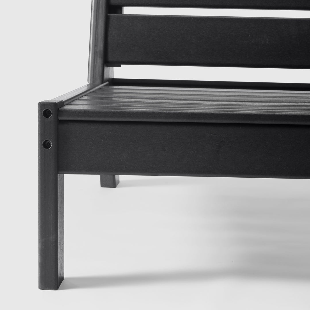 Avalon Outdoor HDPE Deep Seating Modular Armless Patio Chair with Patio Cushions