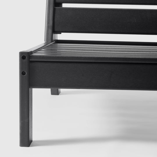 Avalon Outdoor HDPE Deep Seating Modular Armless Patio Chair with Patio Cushions