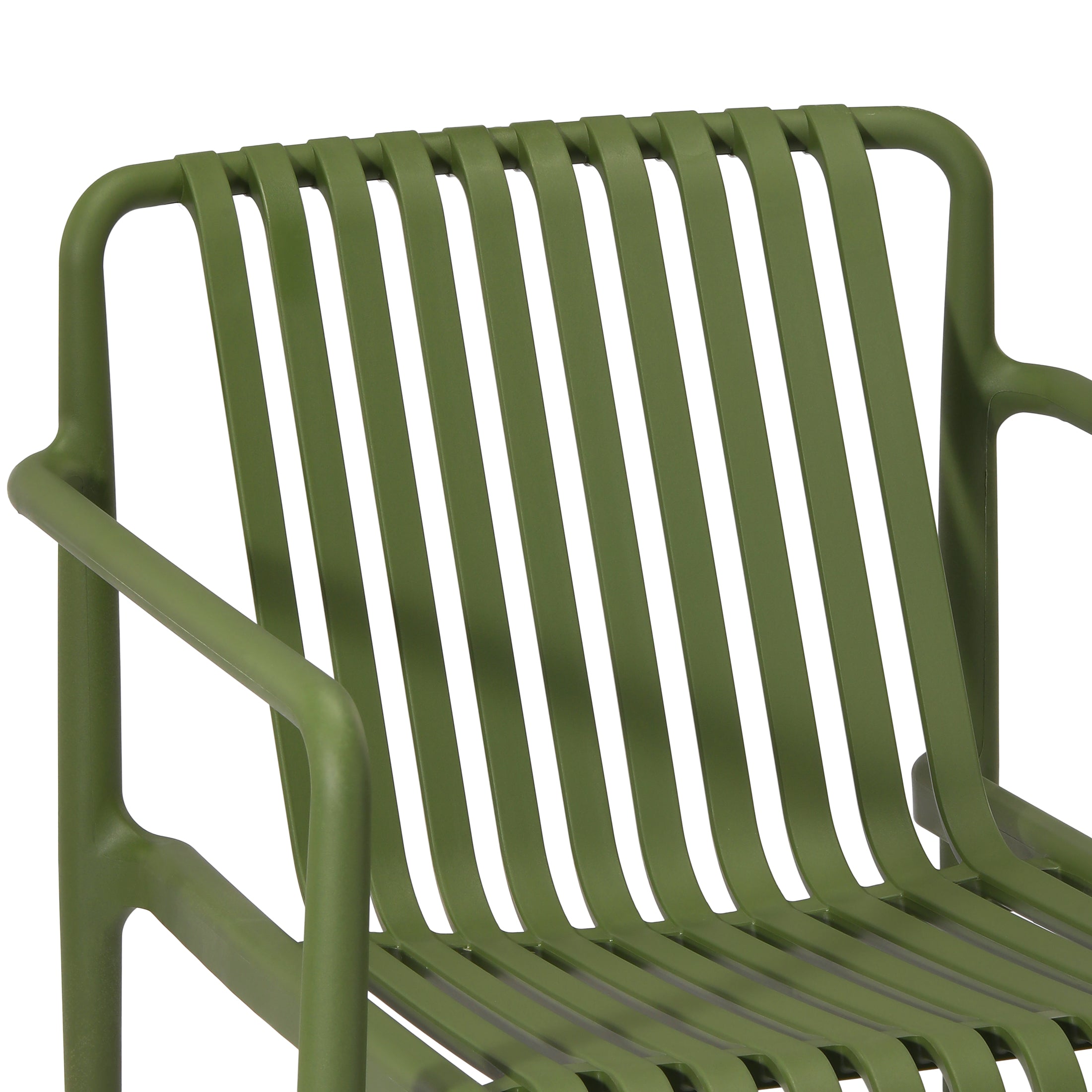 Playa Outdoor Modern Stackable Plastic Patio Club Armchairs (Set of 2)