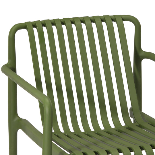 Playa Outdoor Modern Stackable Plastic Patio Club Armchairs (Set of 2)