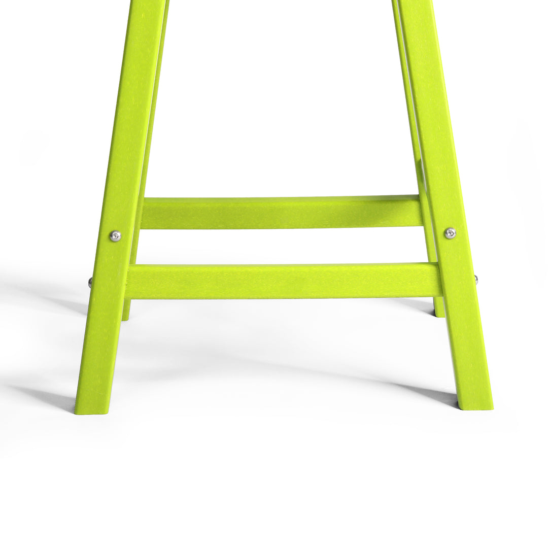 Malibu 24" HDPE Outdoor Patio Counter Height Bar Stools (Set of 2)