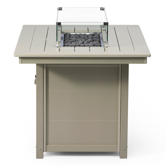 Helios 46" Modern Outdoor Patio Gas Propane Rectangular Fire Pit Table