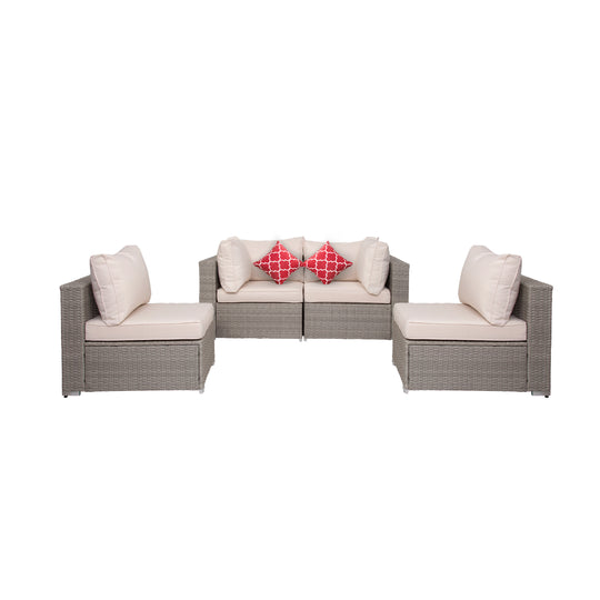 Irvine 4-Piece Outdoor Patio Rattan Wicker Sofa Set