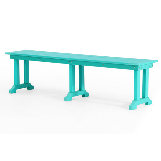 Malibu 65" Outdoor Patio Trestle Dining Bench