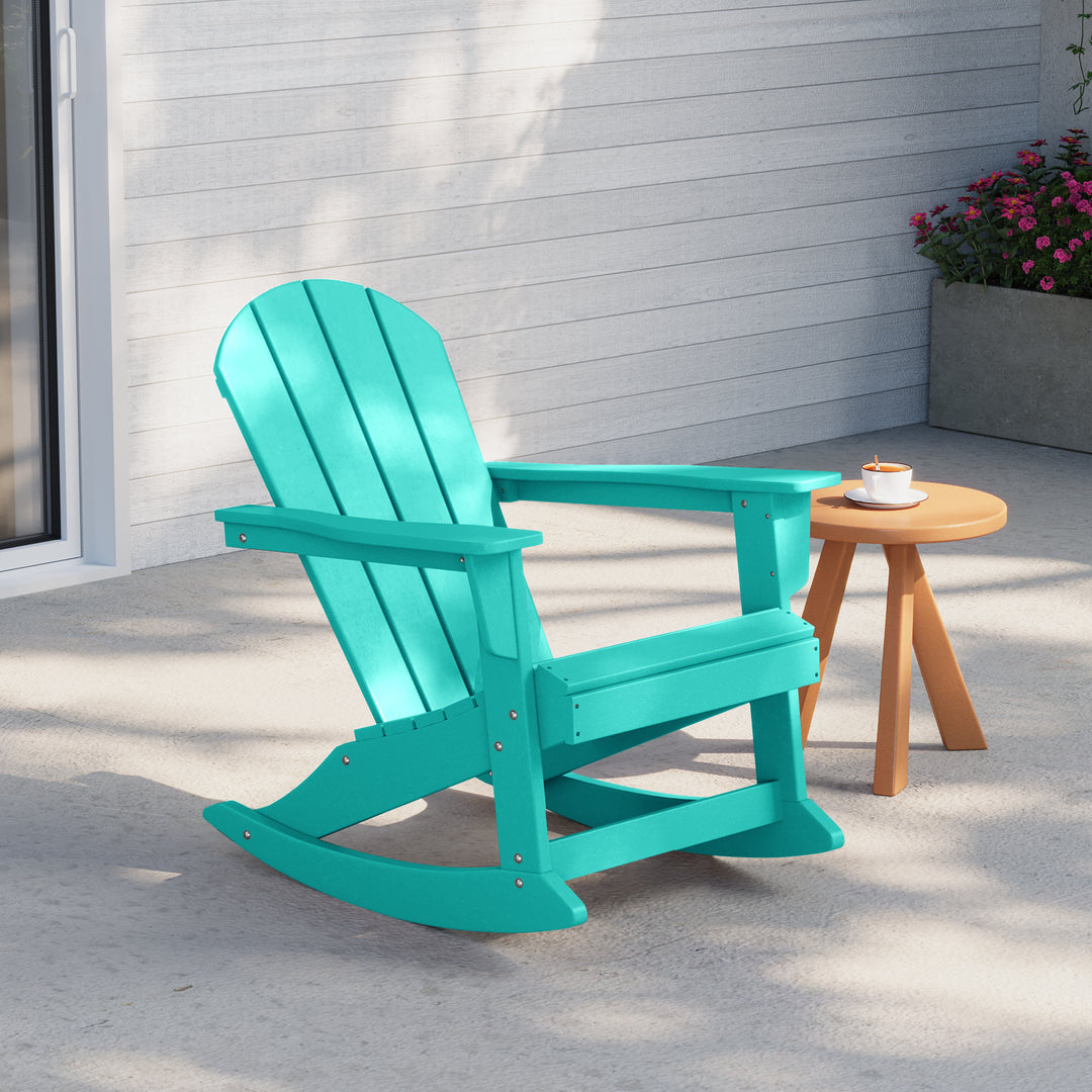 Malibu Westintrends Outdoor / Patio Poly Adirondack rocking chair