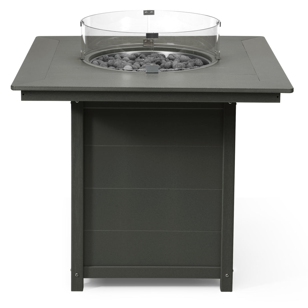 Helios 42" Modern Outdoor Patio Gas Propane Square Fire Pit Table