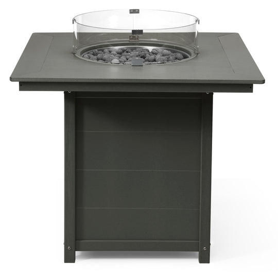 Helios 42" Modern Outdoor Patio Gas Propane Square Fire Pit Table
