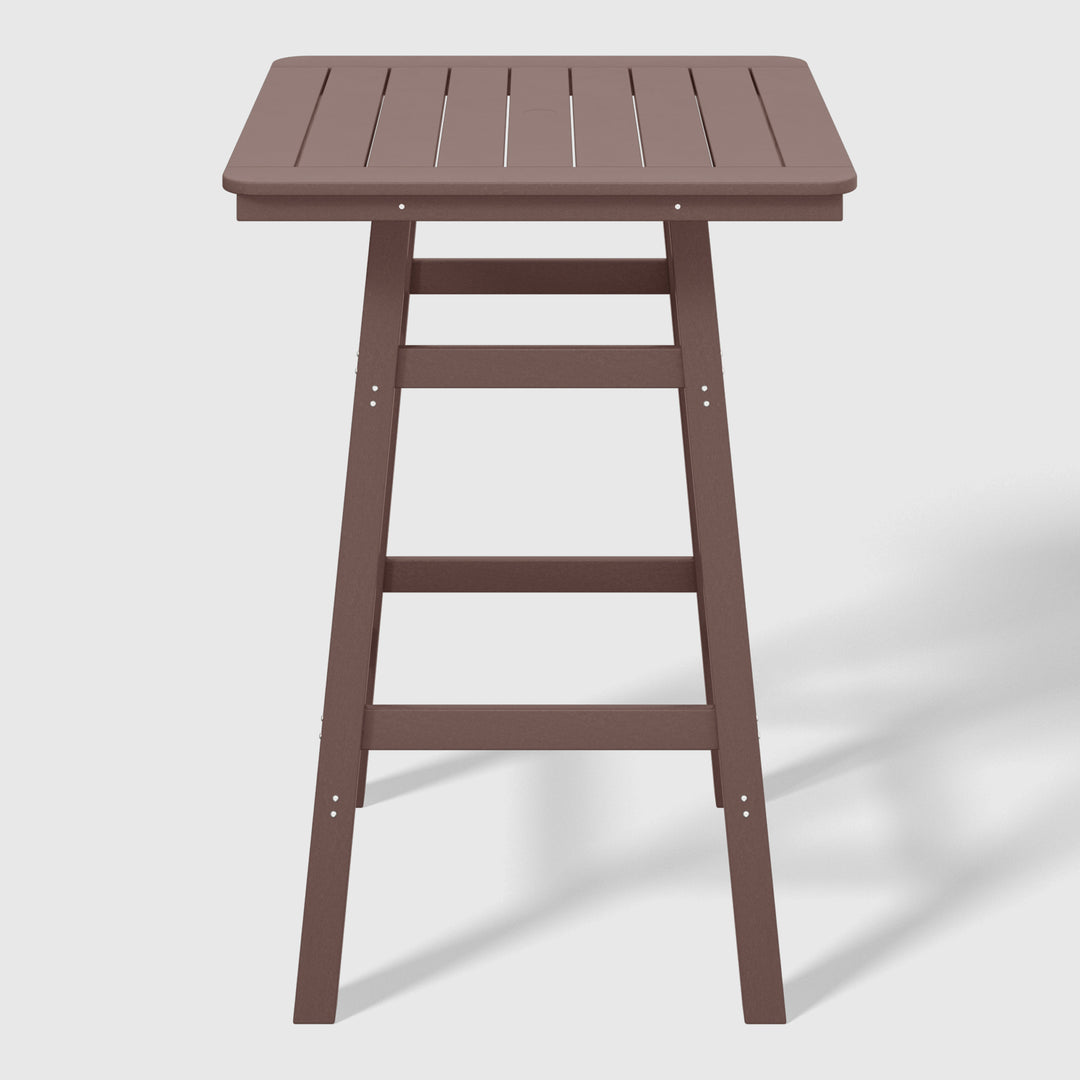 Malibu 30" Square Outdoor Patio Bistro Bar Table With Umbrella Hole