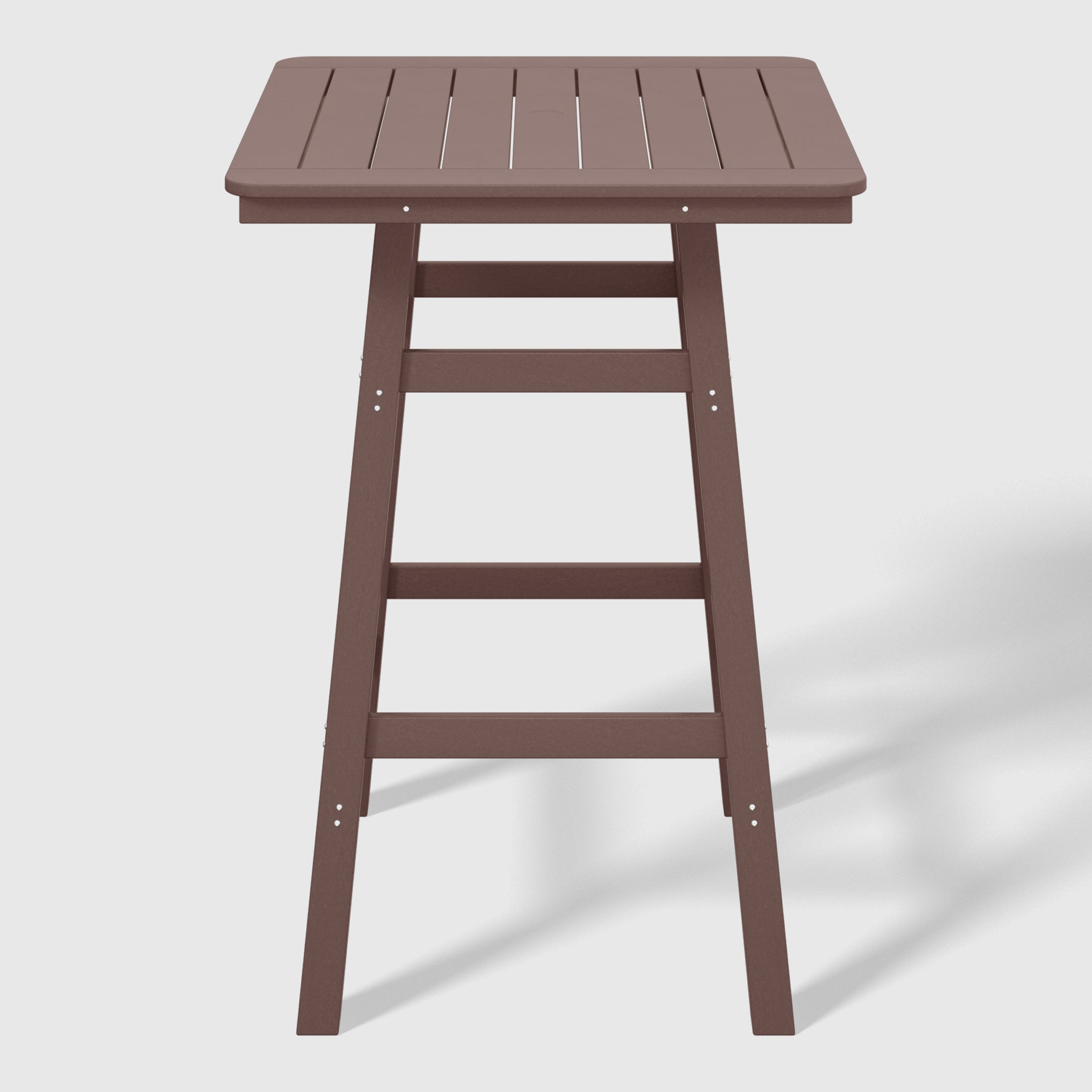 Malibu 30" Square Outdoor Patio Bistro Bar Table With Umbrella Hole