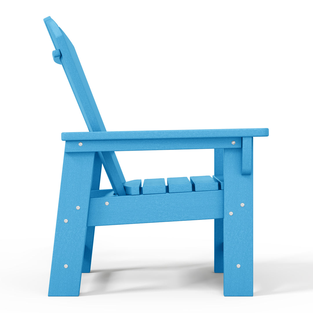 Malibu Kids Outdoor HDPE Adirondack Plastic Patio Chair