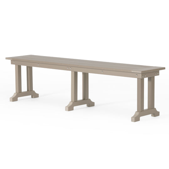 Malibu 65" Outdoor Patio Trestle Dining Bench