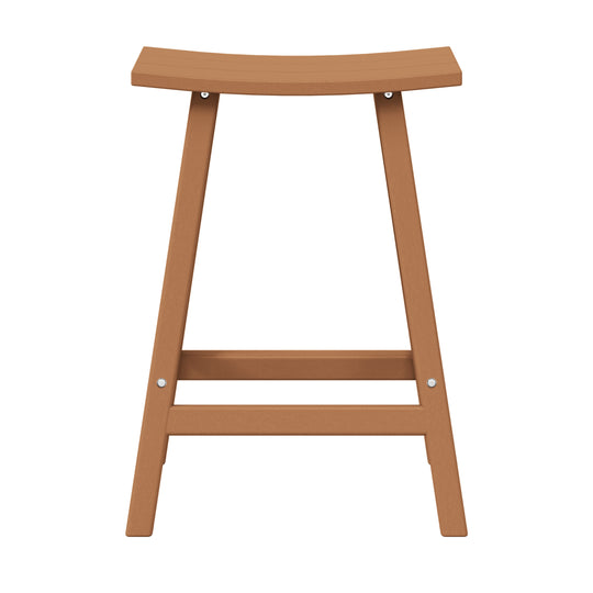 Malibu 24" height Outdoor / Patio Saddle bar stool