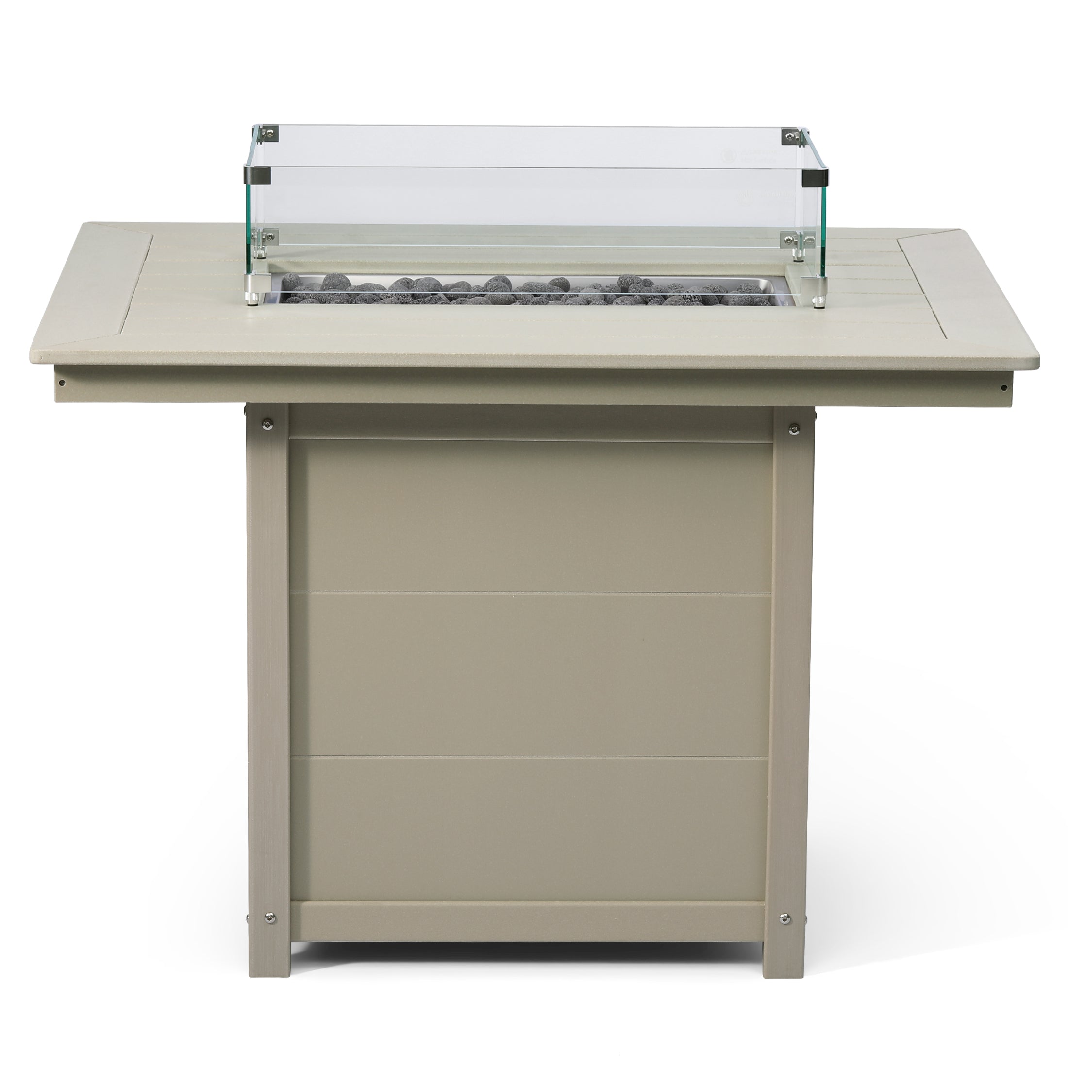 Helios 46" Modern Outdoor Patio Gas Propane Rectangular Fire Pit Table