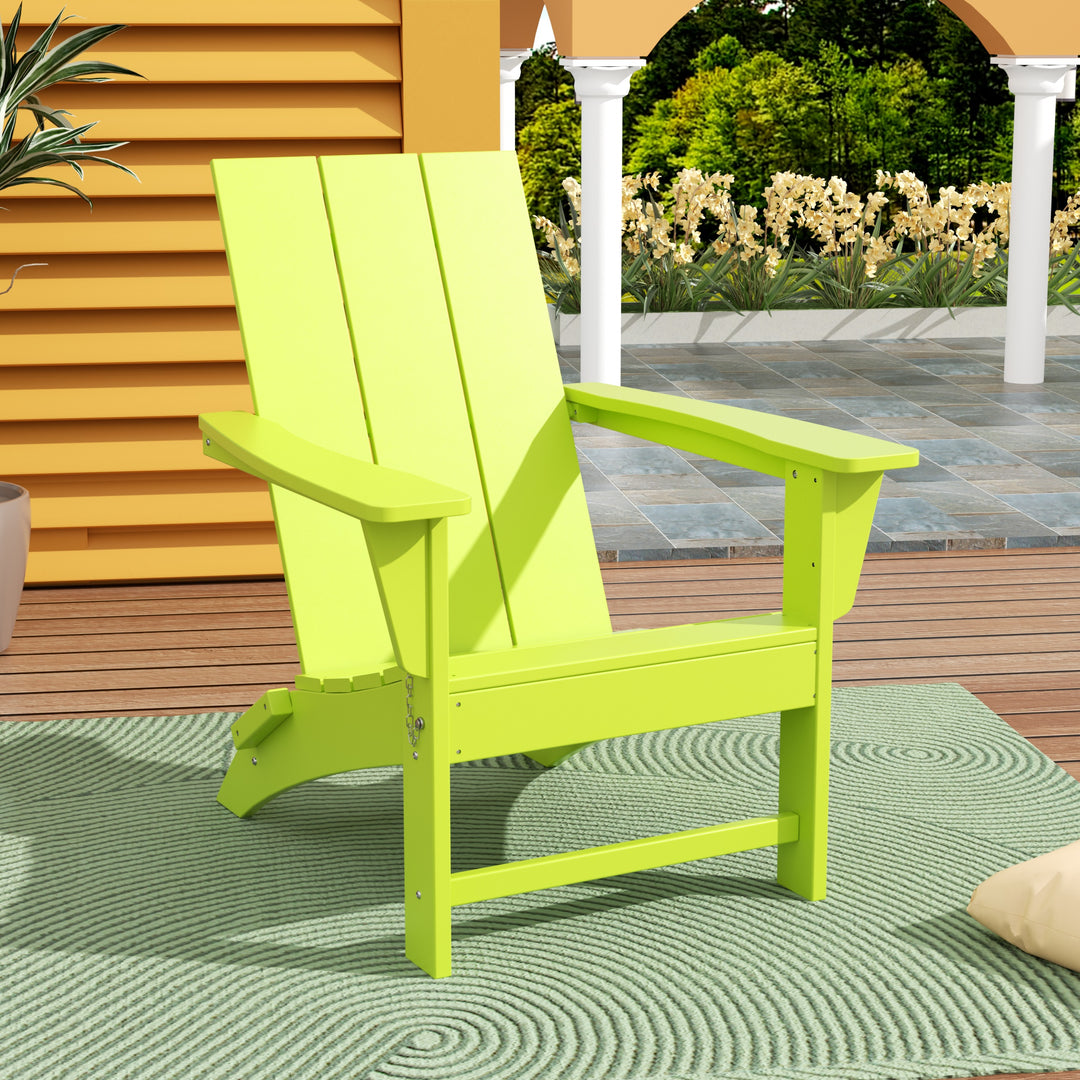 Ashore HDPE Modern Outdoor Patio Folding Adirondack Chair