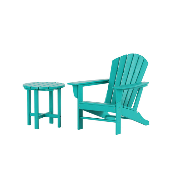 Dylan Outdoor Adirondack Chair with Side Table Set