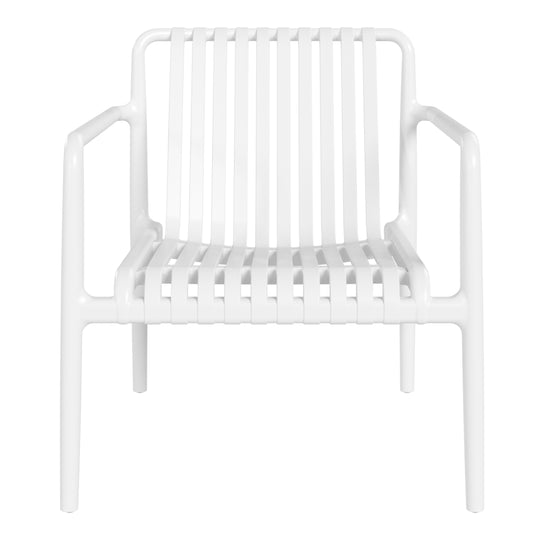 Playa Outdoor Modern Stackable Plastic Patio Club Armchairs (Set of 2)